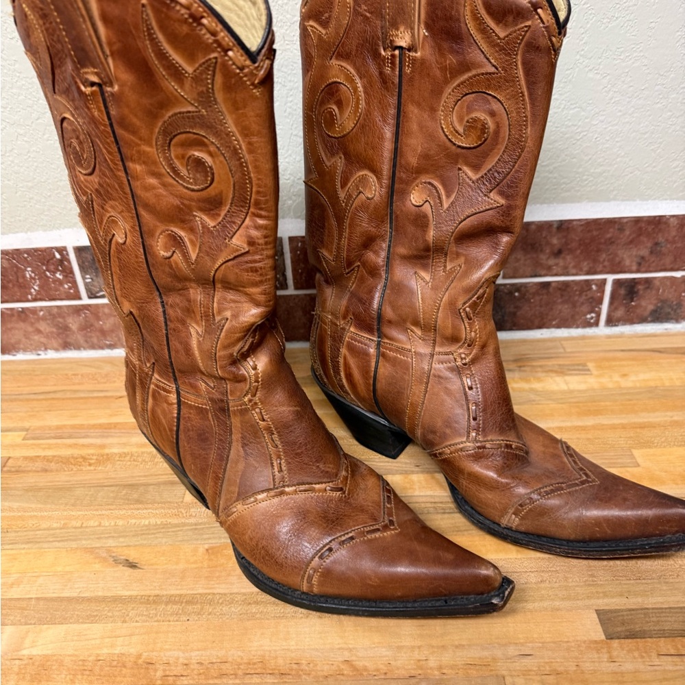 Stetson Leather Cowboy Boots